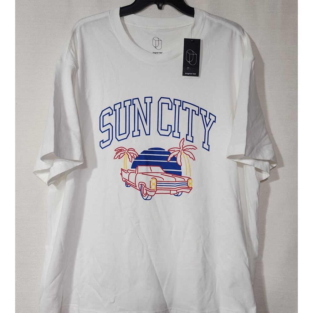 Sun city men's white shirt Size XXL